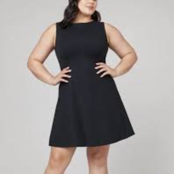 NEW Spanx Perfect Fit & Flare Minidress Black - Picture 3 of 16